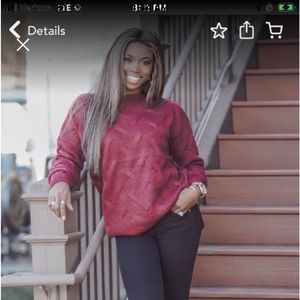 NWT Wine in color sweater